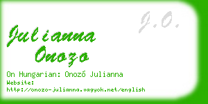 julianna onozo business card