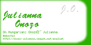 julianna onozo business card